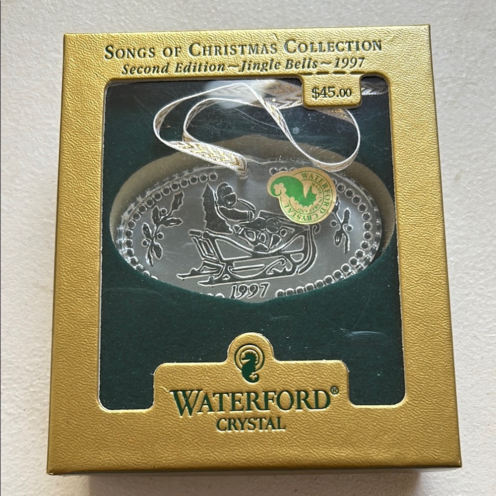 Waterford Crystal 1997 “Jingle Bells” Songs of Christmas 2nd Edition Ornament